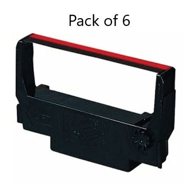Ribbon, ERC-30/34/38, Red/Black, Cartridge, 6 pack